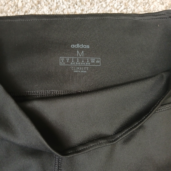 Adidas‎ Women's Black Leggings with White Stripes - Picture 7 of 16